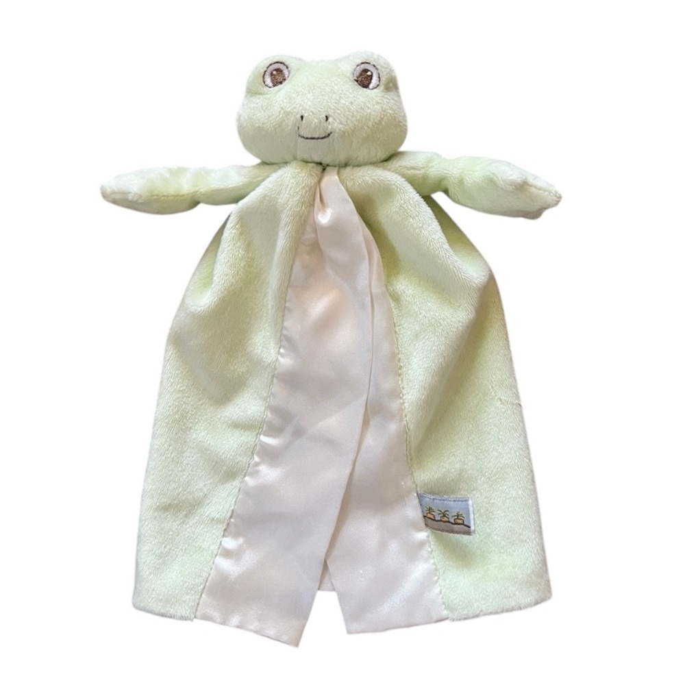 Bunnies By the Bay Green Tadbit Frog Baby Security Blanket Lovey Bye Bye Buddy